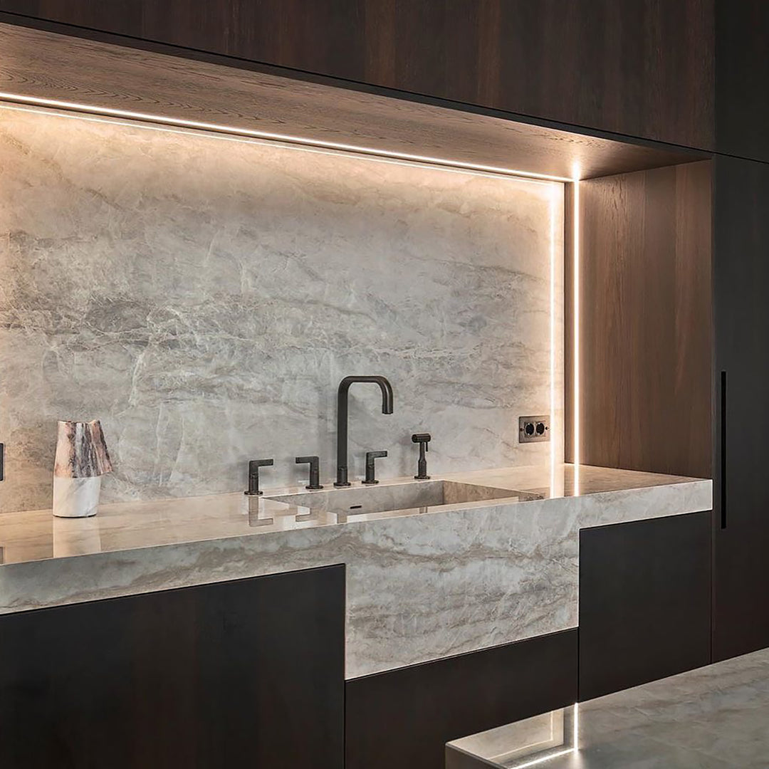 Houtmerk - Dekton Arga XGloss keukenblad - Maatwerk werkblad keramiek Keramiek Houtmerk