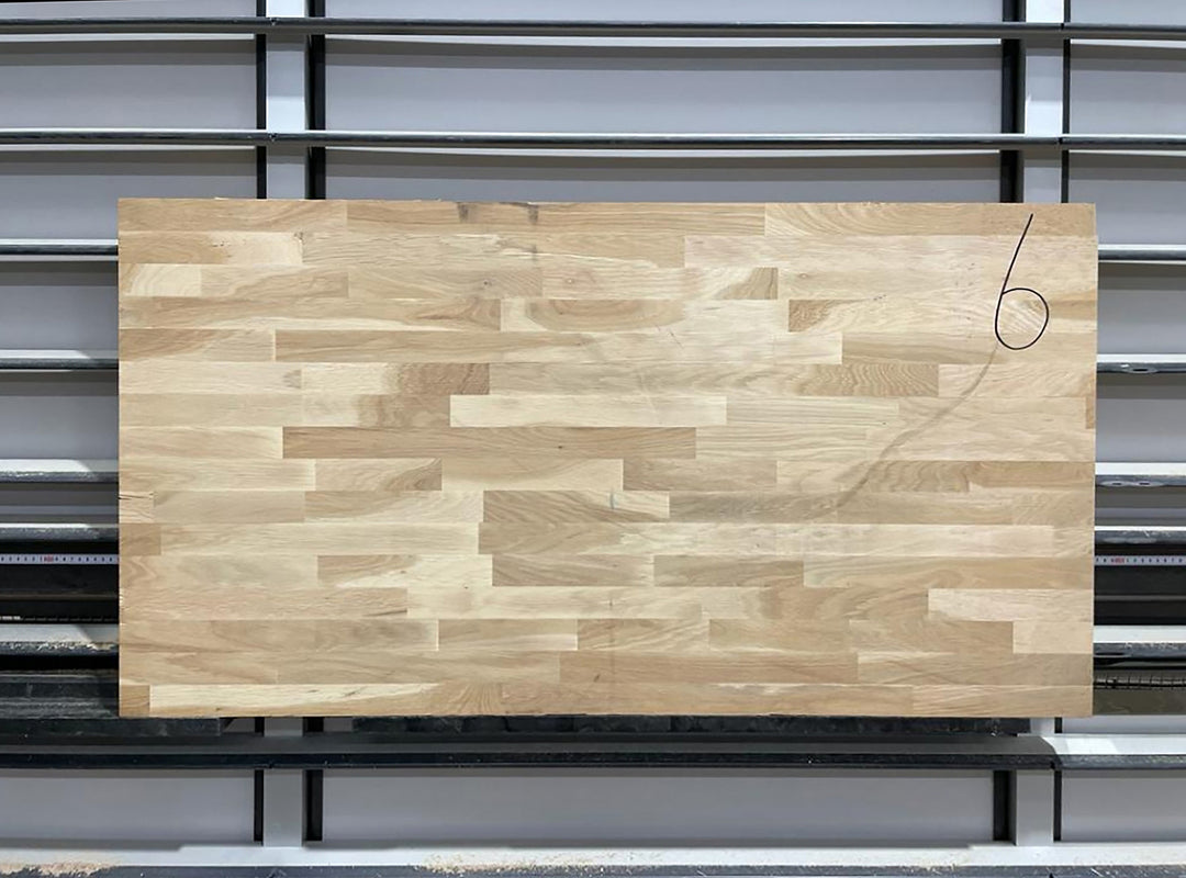 Houtmerk -  Massief houten panelen vingerlas - Restpartij diverse maten - SALE Werkbladen Houtmerk 40mm Eiken AB - 119x65cm | #006  