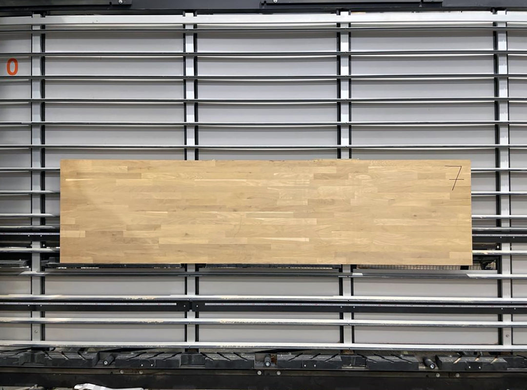 Houtmerk -  Massief houten panelen vingerlas - Restpartij diverse maten - SALE Werkbladen Houtmerk 29mm Eiken AB - 255x65cm | #007  