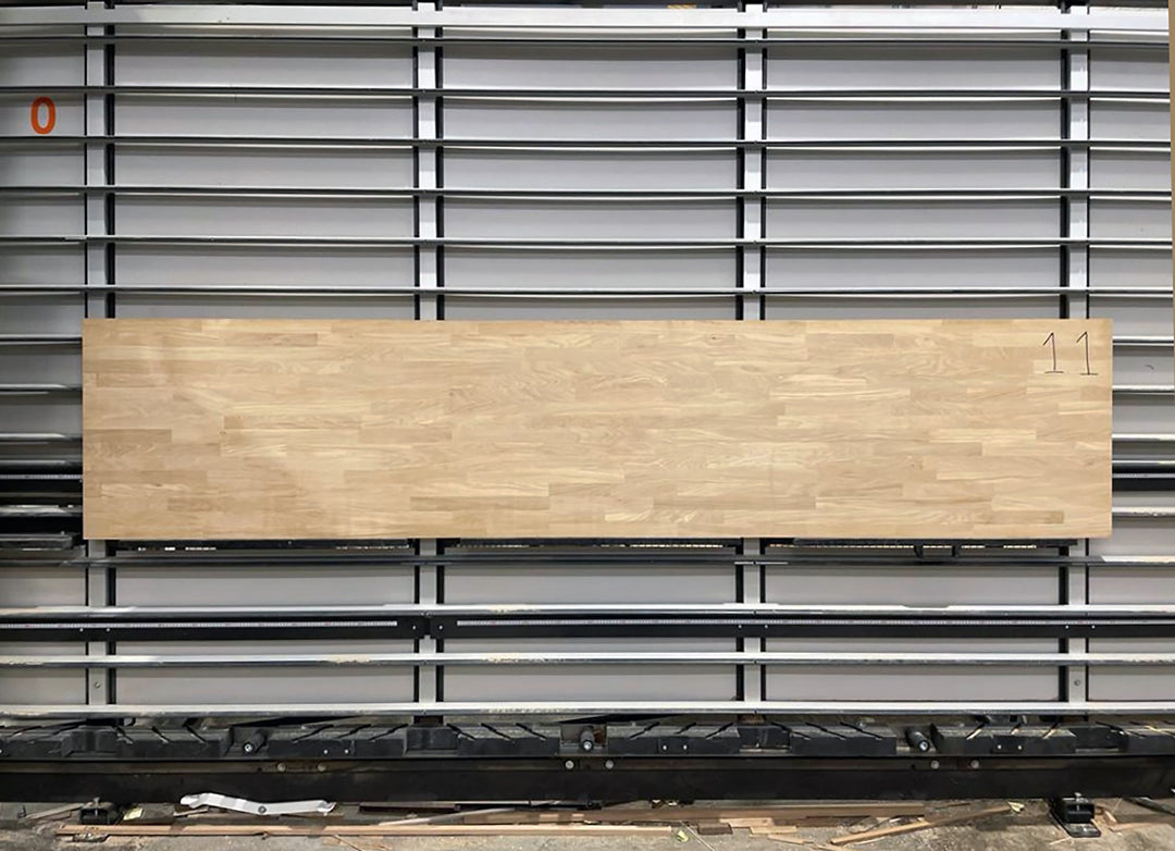 Houtmerk -  Massief houten panelen vingerlas - Restpartij diverse maten - SALE Werkbladen Houtmerk 29mm Eiken AB - 305x65cm | #011  