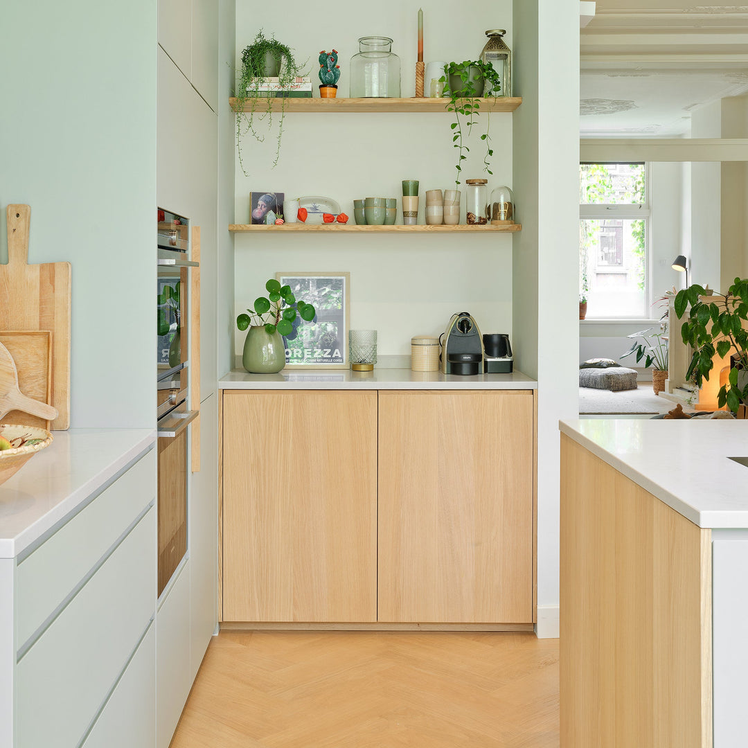 Houtmerk Domus® - Halfhoge kast met nisplanken - Arpa Fenix met hout Kasten Houtmerk