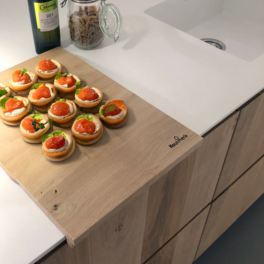 Houtmerk Gusto - Eiken snijplank met geleider Houtmerk