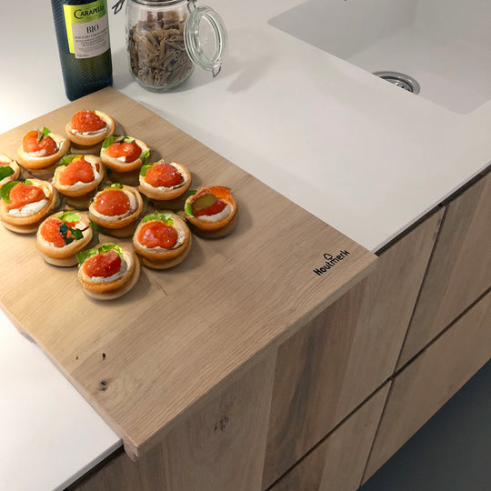 Houtmerk Gusto - Eiken snijplank met geleider Houtmerk