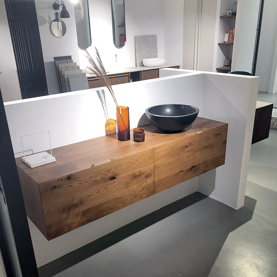 Badmeubel Azur eikenhout met lade 160cm - SALE Kasten Houtmerk