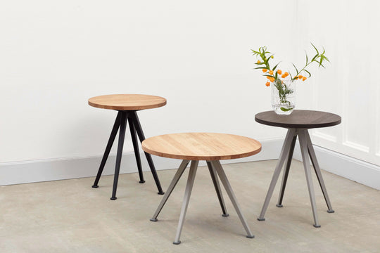 HAY - Pyramid Coffee Table 51 - Gerookt eiken met beige onderstel - SALE