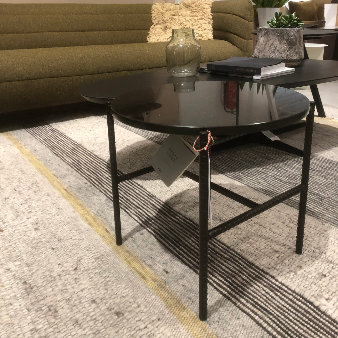 HAY Rebar Ronde Salontafel - zwart mamer - SALE  Houtmerk