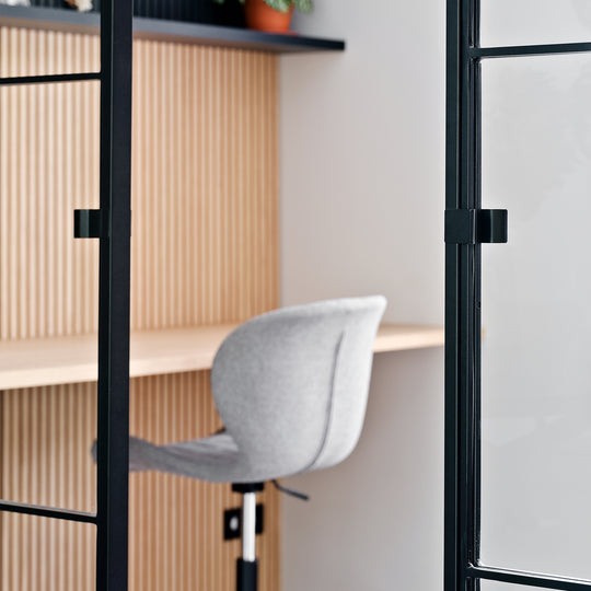 Houtmerk - Kast Flex 04 - Bureaublad met wandplanken Kastcombinatie Houtmerk