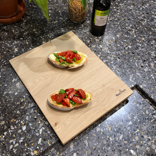 Houtmerk Gusto - Eiken snijplank met geleider Houtmerk