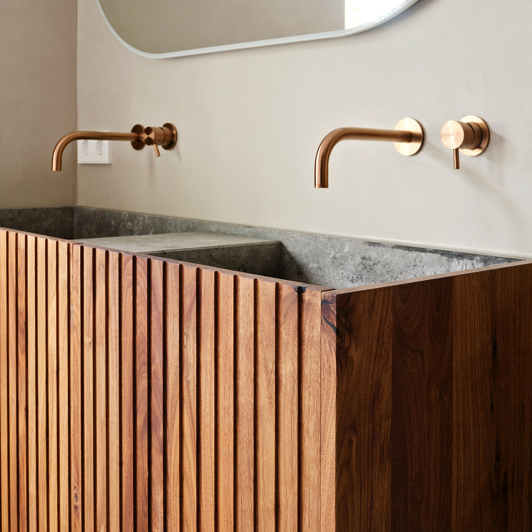 Houtmerk - Partout dubbele wastafel 180cm - Concreto - Natuursteen uit voorraad Houtmerk