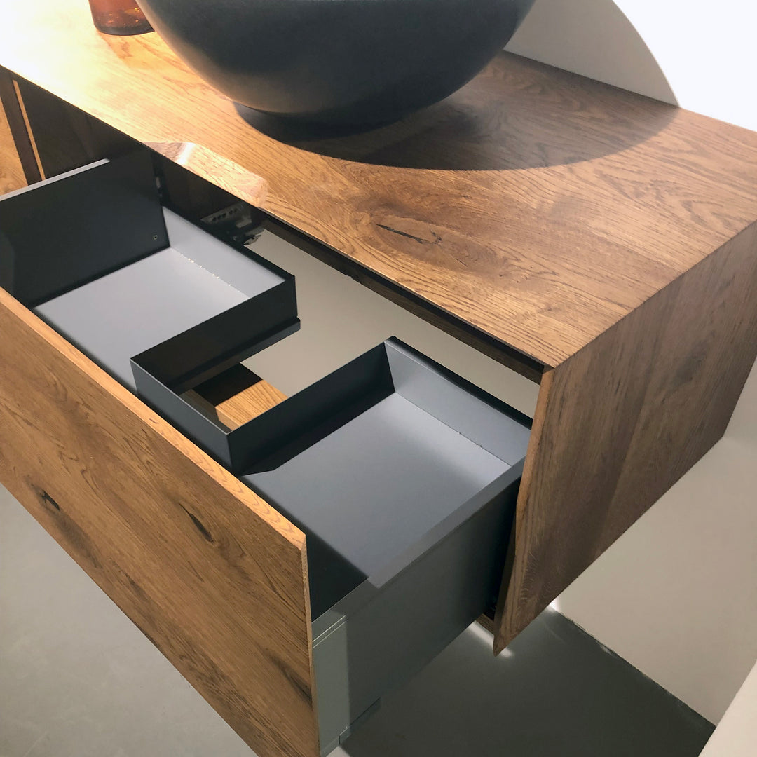 Badmeubel Azur eikenhout met lade 160cm - SALE Kasten Houtmerk