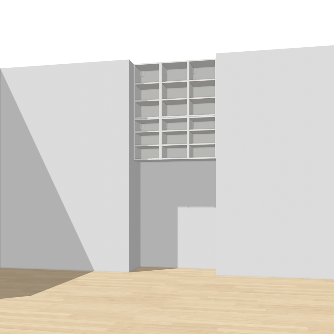 Houtmerk - Kast Lusso 04 - Hoge kast met houten Spatio vak Kastcombinatie Houtmerk