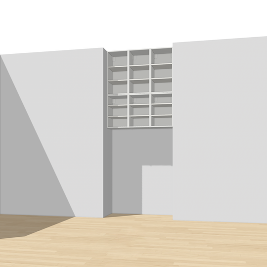 Houtmerk - Kast Lusso 04 - Hoge kast met houten Spatio vak Kastcombinatie Houtmerk