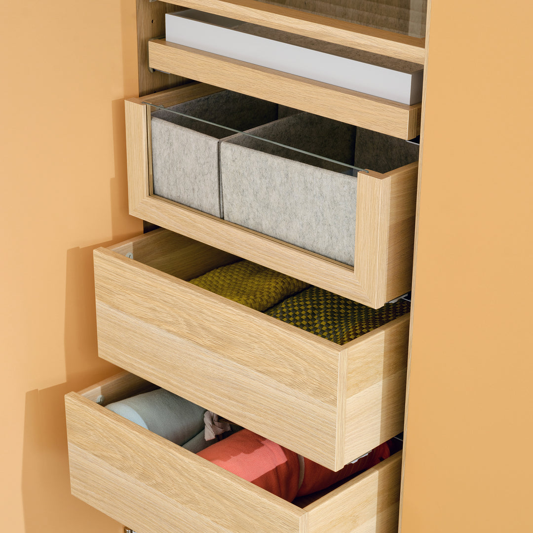 Houtmerk - Kast Scala 12 - Hoge kledingkast met badmeubel Kastcombinatie Houtmerk