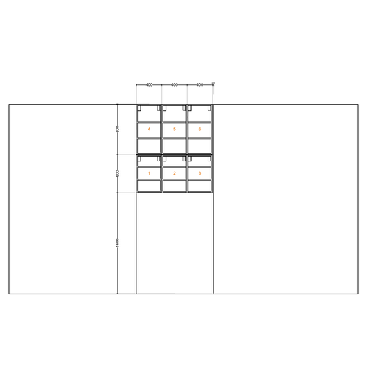 Houtmerk - Kast Lusso 04 - Hoge kast met houten Spatio vak Kastcombinatie Houtmerk