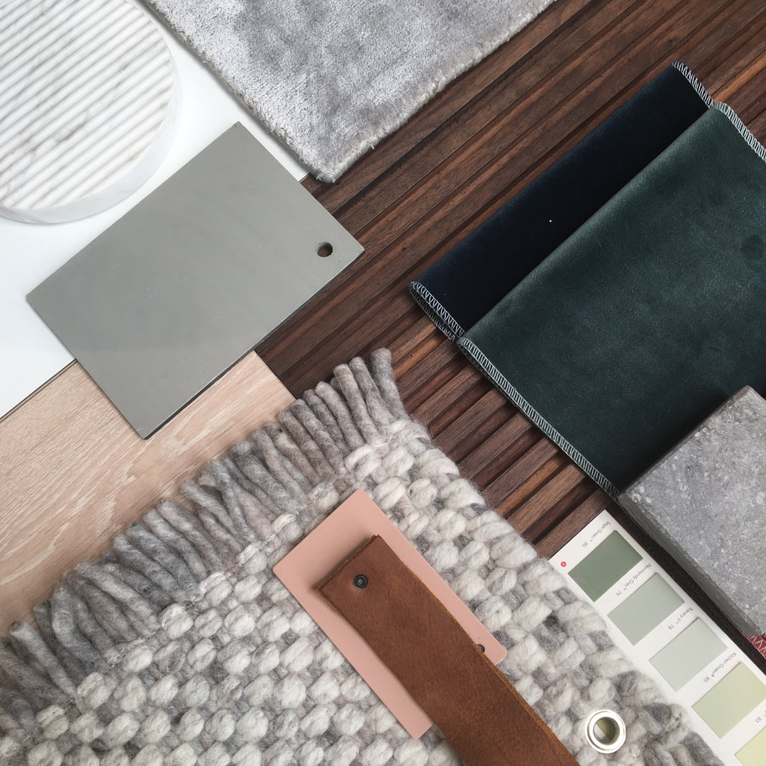 Kleurstalen en materialen ter inspiratie voor uw interieur