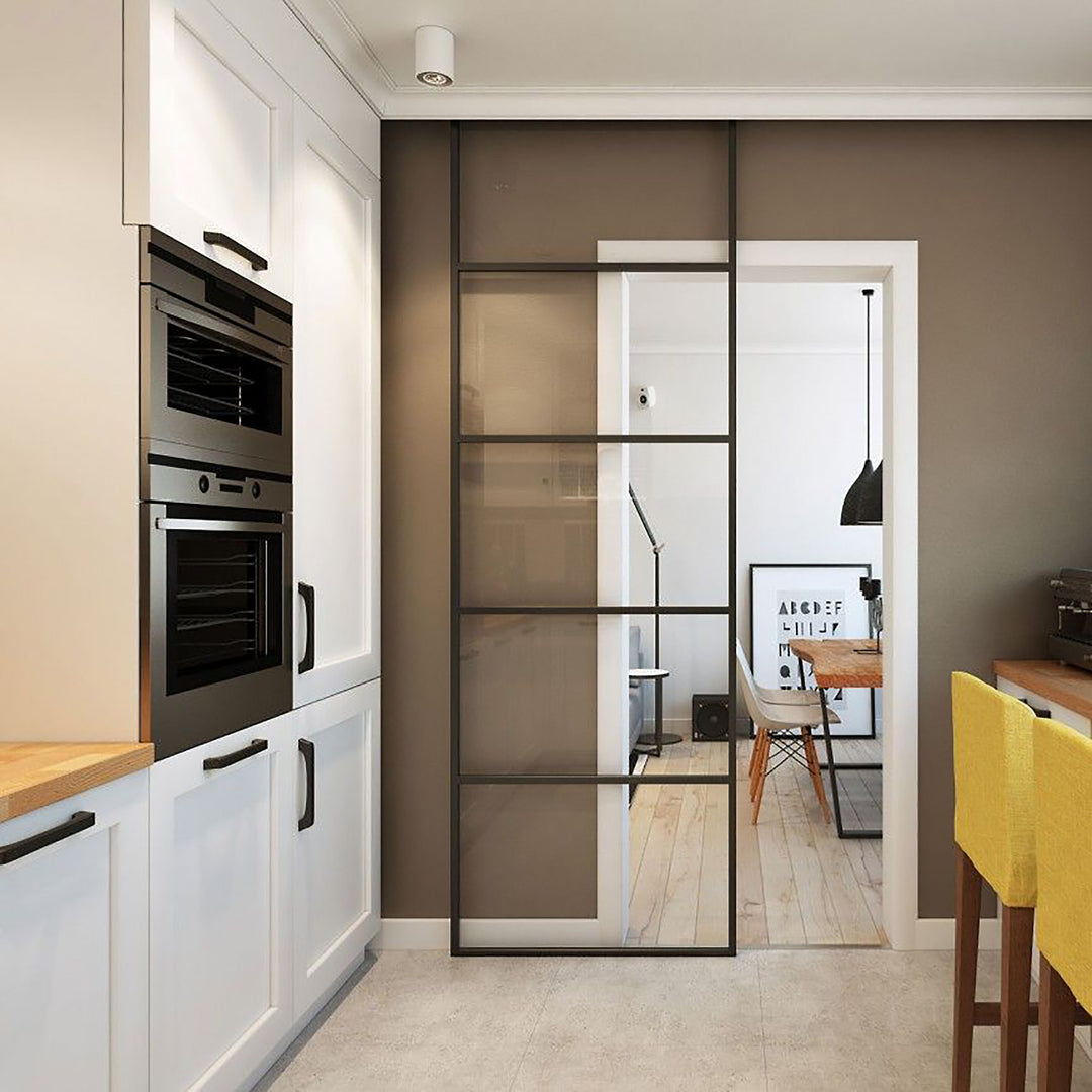 Stalen schuifdeuren in zwarte coating voor uw interieur