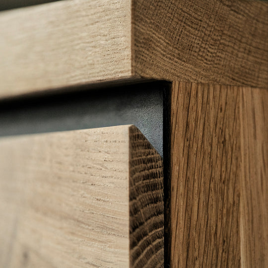 Houtmerk Domus® - Eetkamer zitbank met lades - Massief hout maatwerk Kasten Houtmerk