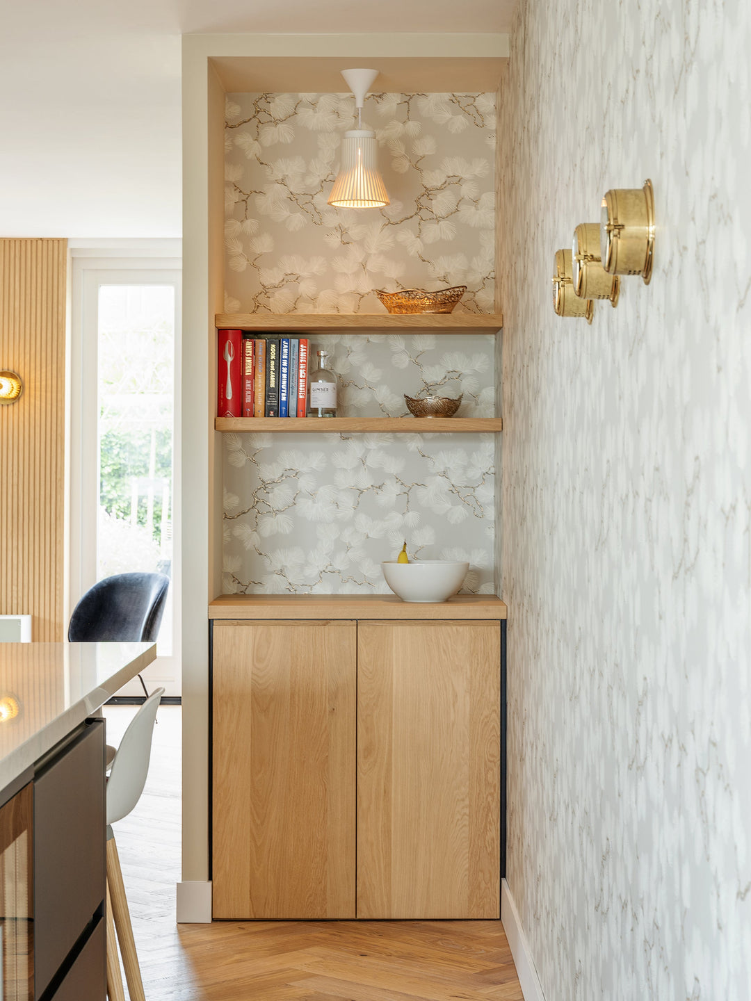 Houtmerk Domus® - Halfhoge kast met nisplanken - Arpa Fenix met hout Kasten Houtmerk