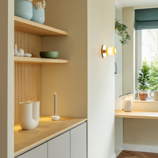 Houtmerk Domus® - Halfhoge kast met nisplanken - Arpa Fenix met hout Kasten Houtmerk