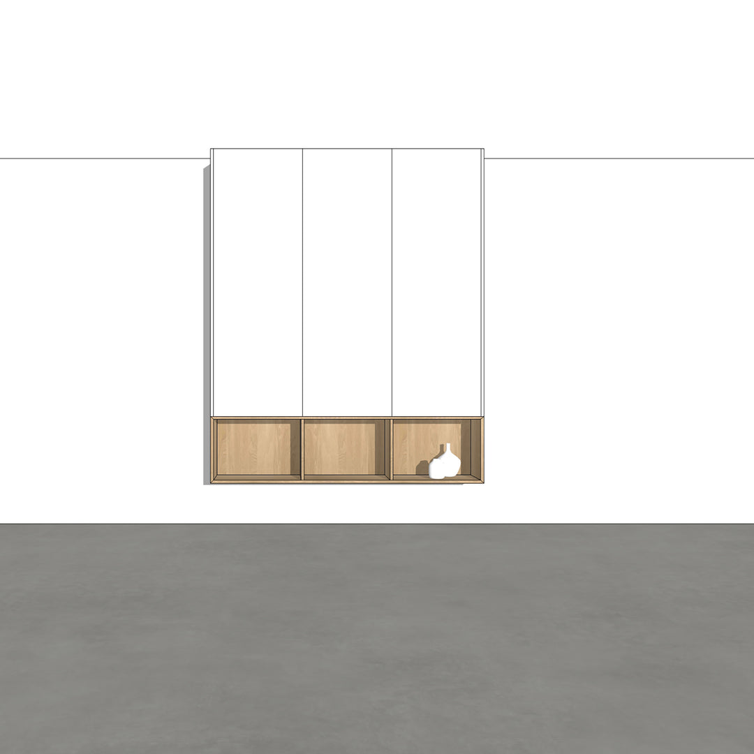 Houtmerk - Kast Vero 03 - Zwevende wandkast met open vak Kastcombinatie Houtmerk