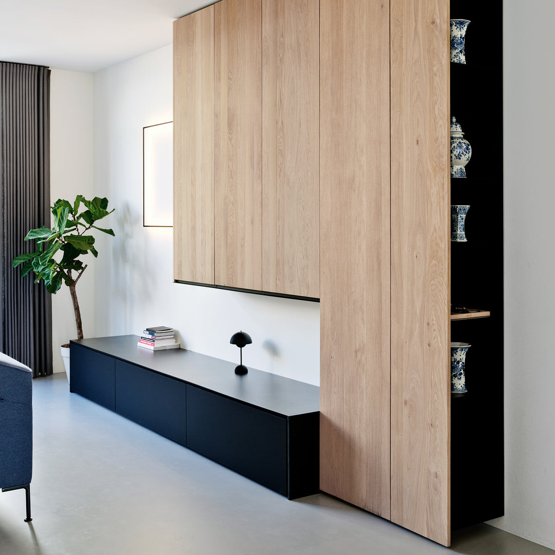 Houtmerk - Kast Argo 10 - Hoge kast met diepe ladekast Kastcombinatie Houtmerk