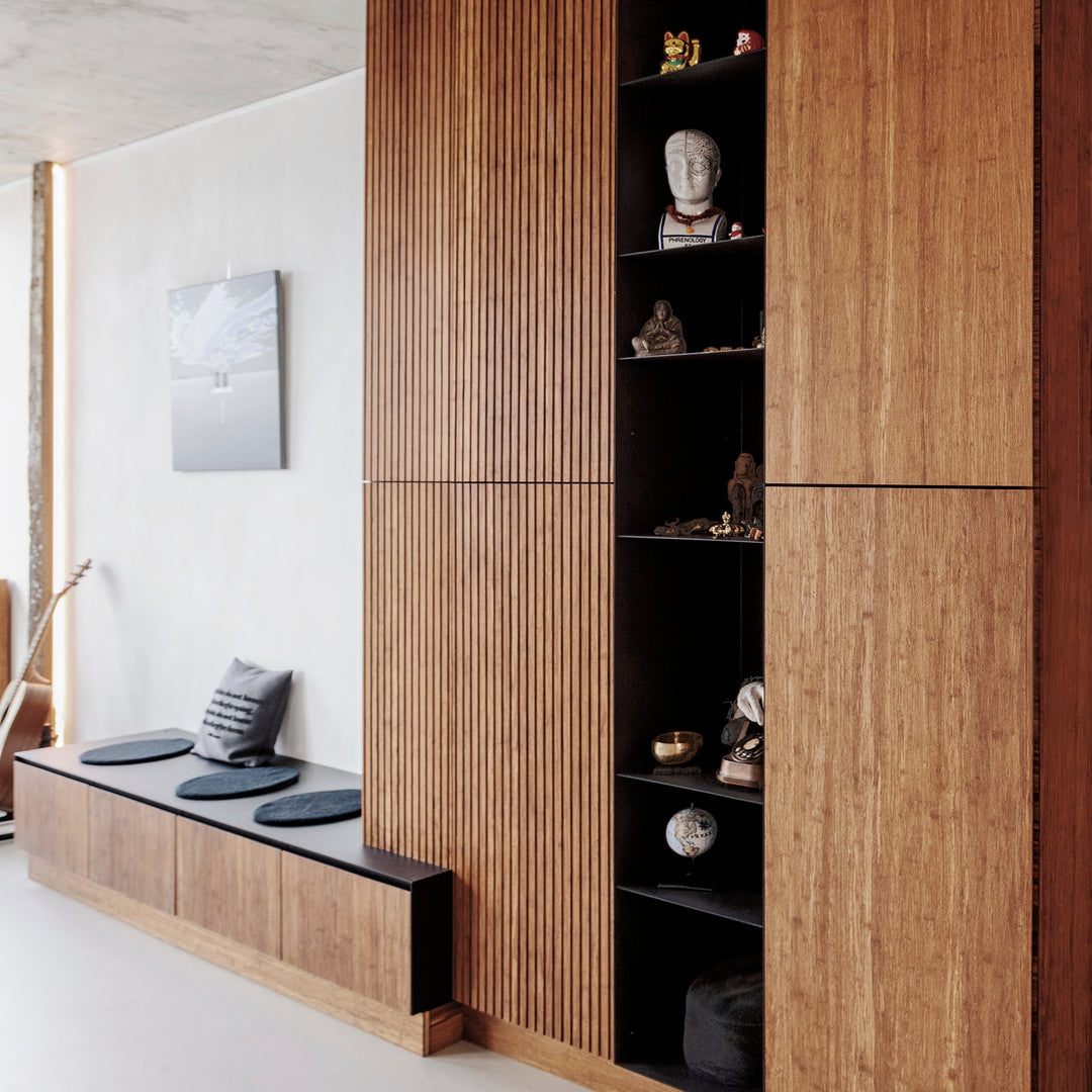 Ratio - Keukenfront LAYER - Solid Bamboo Caramel Matte Lak Keukenfronten Houtmerk