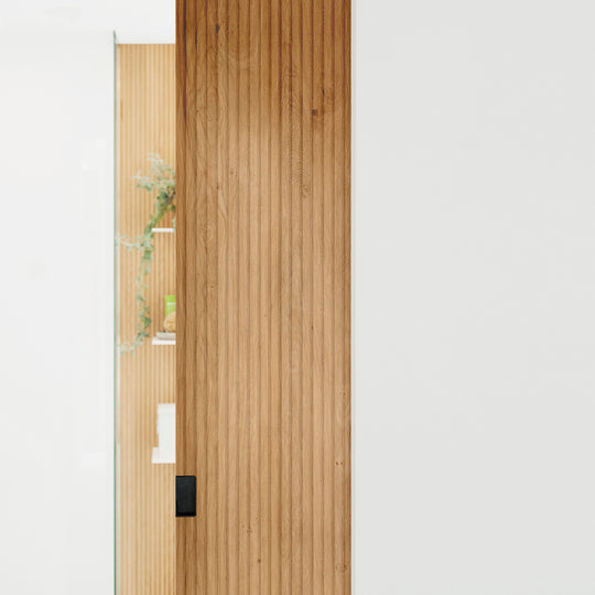 Houtmerk - Maatwerk houten Schuifdeur - Geprofileerd eiken Deuren Houtmerk