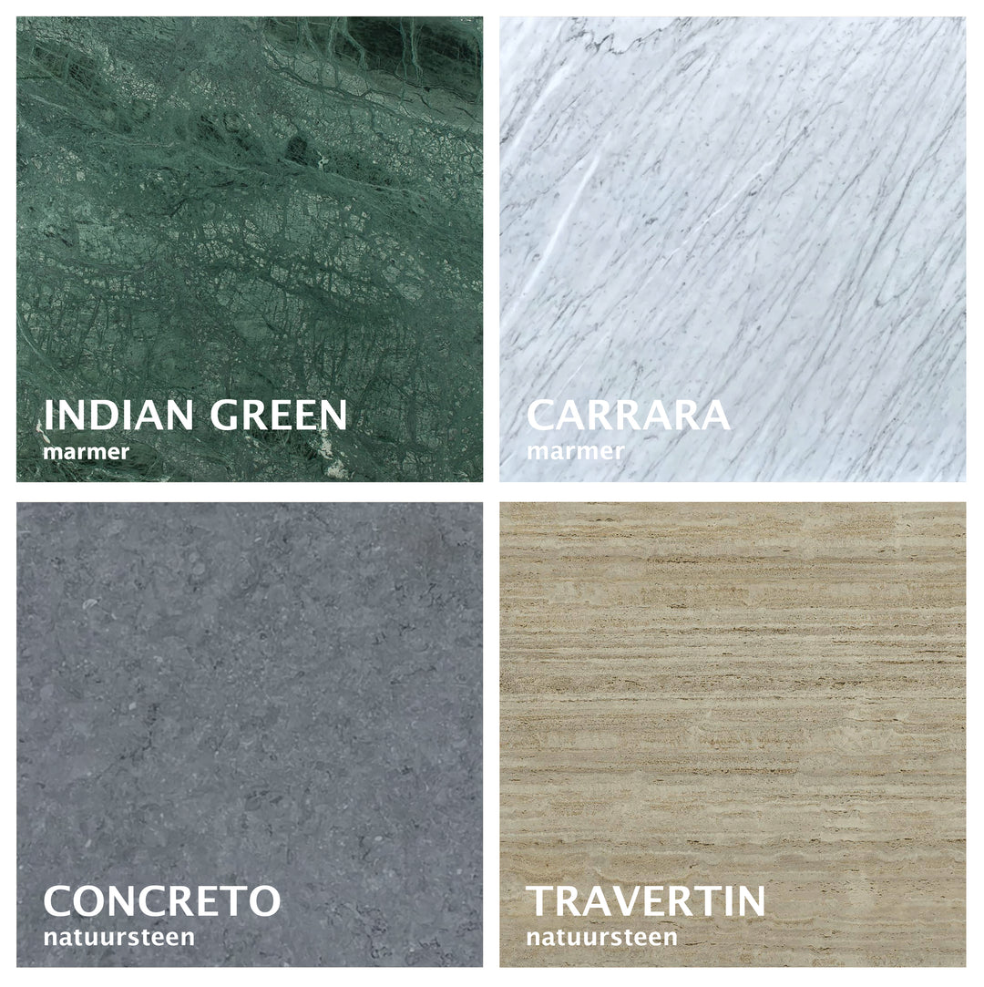 Houtmerk - Partout enkele wastafel 135cm - Bianco Carrara marmer - Natuursteen uit voorraad Houtmerk