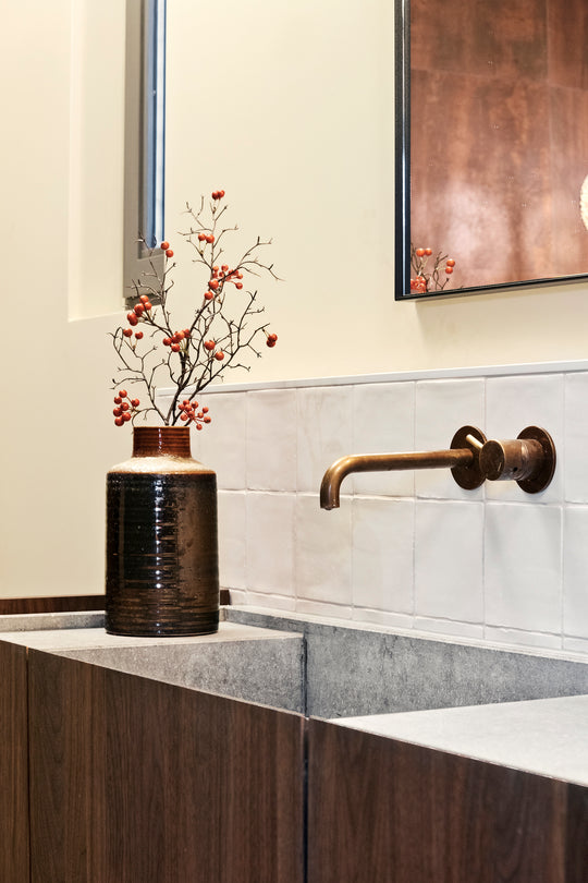 Houtmerk - Partout dubbele wastafel 180cm - Concreto - Natuursteen uit voorraad Houtmerk