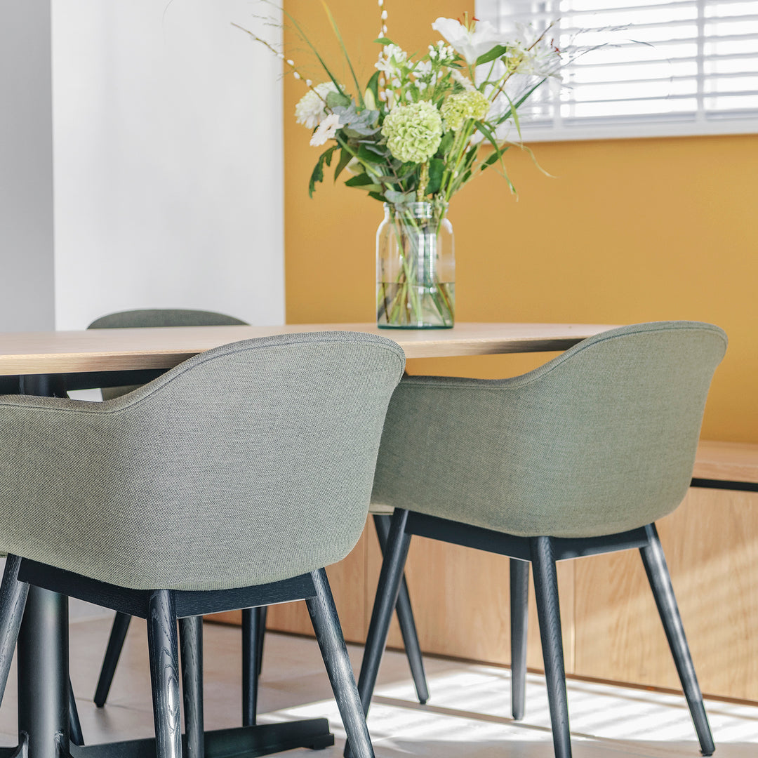 Houtmerk Domus® - Eetkamer zitbank met lades - Massief hout maatwerk Kasten Houtmerk