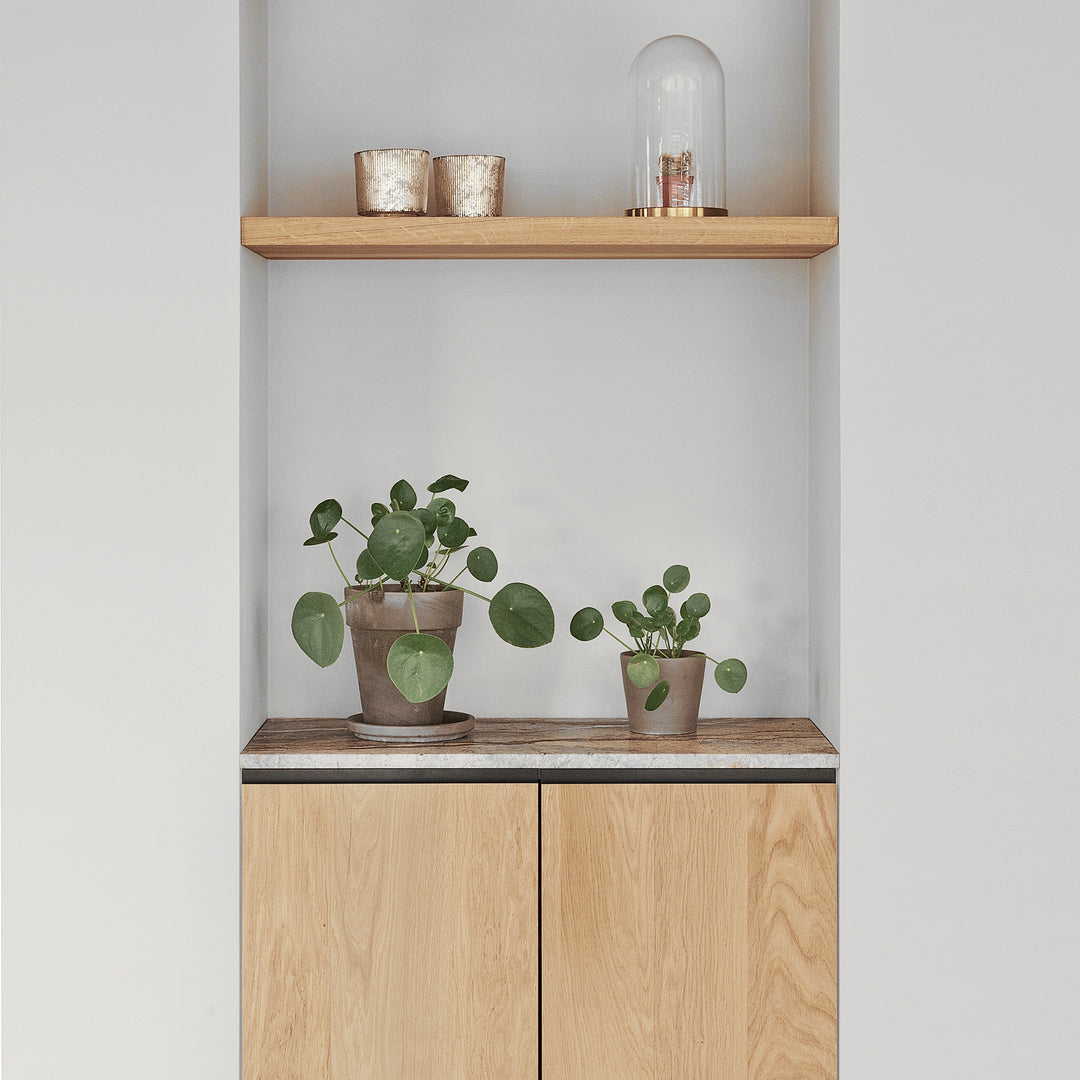 Houtmerk Domus® - Halfhoge kast met nisplanken - Massief hout maatwerk Kasten Houtmerk