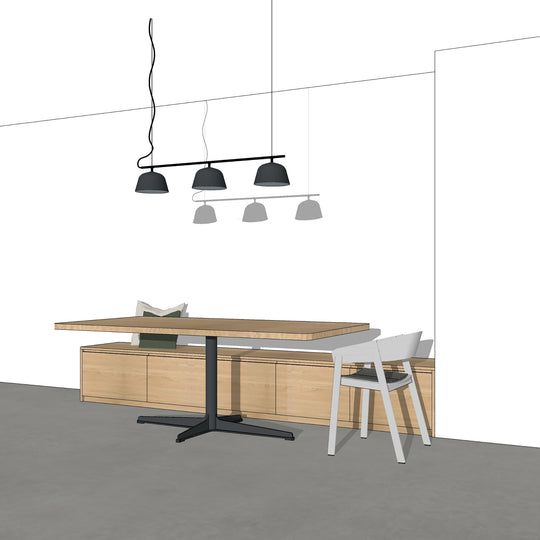 Houtmerk - Kast Duet 02 - Zitkast met lades Kastcombinatie Houtmerk
