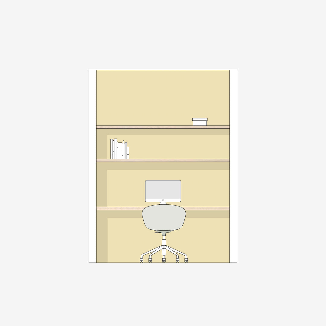 Houtmerk - Witte MDF Stollenwand - Overschilderbaar maatwerk Keukens Houtmerk