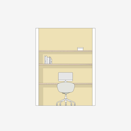 Houtmerk - Witte MDF Stollenwand - Overschilderbaar maatwerk Keukens Houtmerk