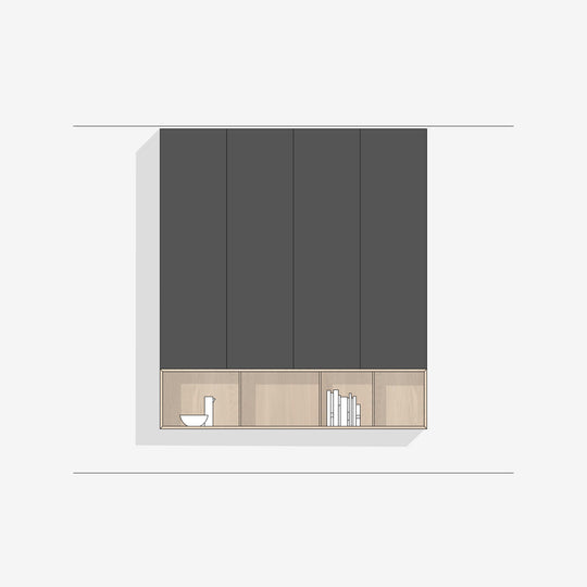 Houtmerk Domus® - Zwevende wandkast Vero - Houten open vak Kasten Houtmerk