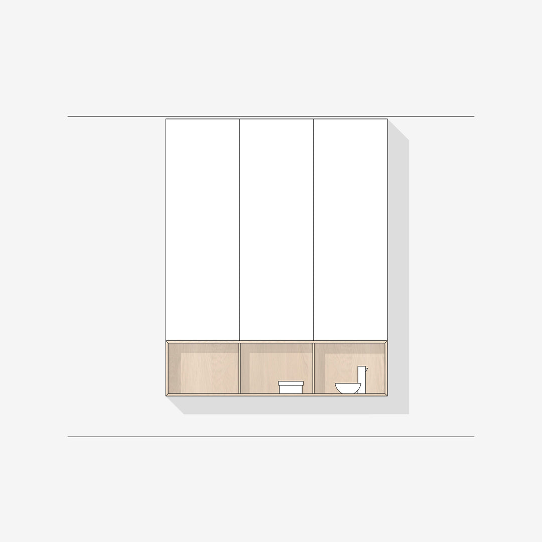 Houtmerk Domus® - Zwevende wandkast Vero - Houten open vak Kasten Houtmerk