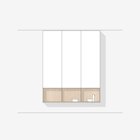 Houtmerk Domus® - Zwevende wandkast Vero - Houten open vak Kasten Houtmerk