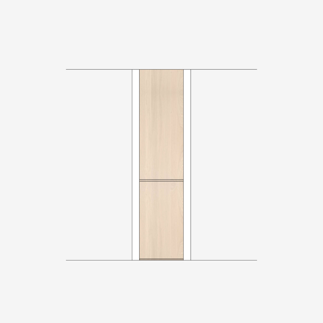 Houtmerk - Witte MDF Stollenwand - Overschilderbaar maatwerk Keukens Houtmerk