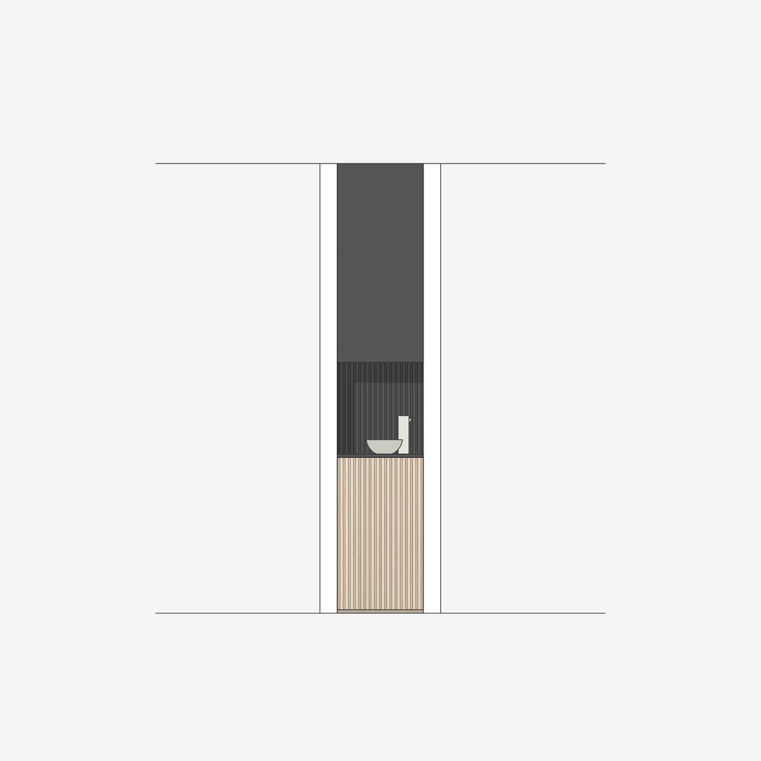 Houtmerk - Witte MDF Stollenwand - Overschilderbaar maatwerk Keukens Houtmerk