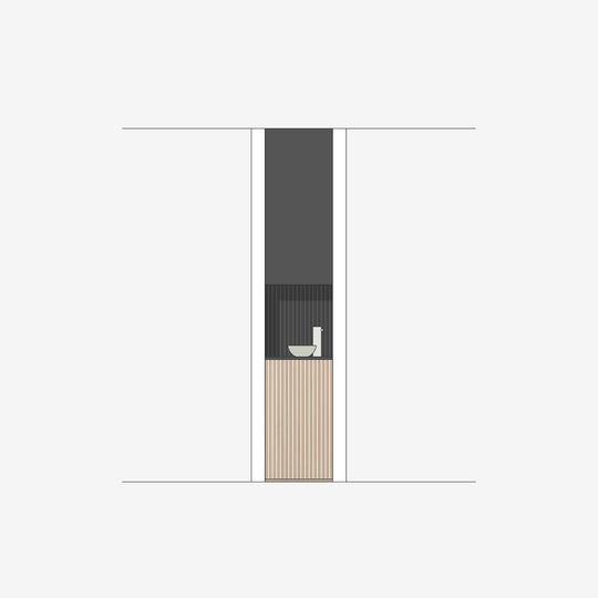 Houtmerk - Witte MDF Stollenwand - Overschilderbaar maatwerk Keukens Houtmerk