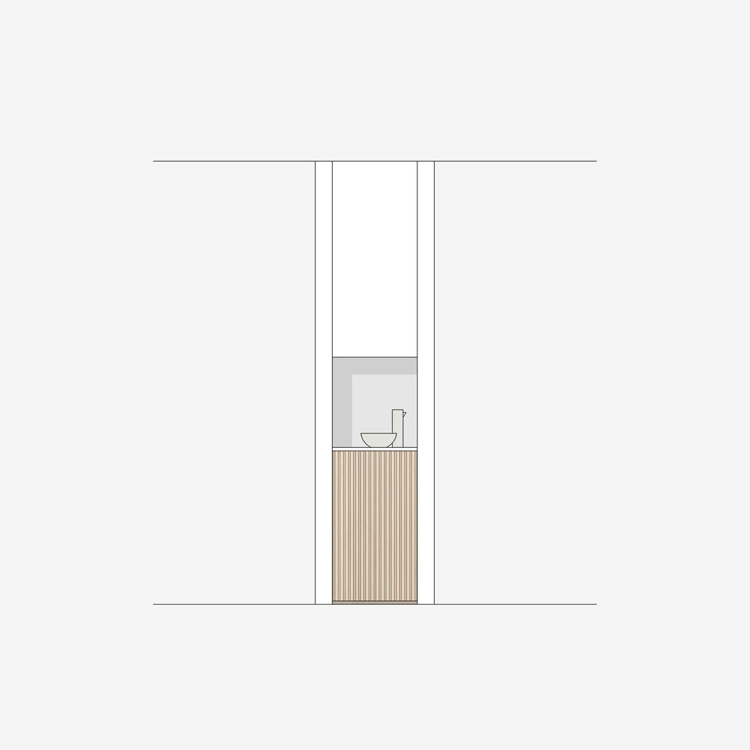 Houtmerk - Witte MDF Stollenwand - Overschilderbaar maatwerk Keukens Houtmerk