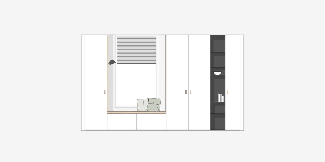 Houtmerk - Witte MDF Stollenwand - Overschilderbaar maatwerk Keukens Houtmerk