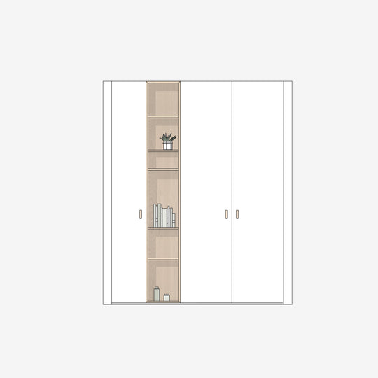 Houtmerk - Witte MDF Stollenwand - Overschilderbaar maatwerk Keukens Houtmerk