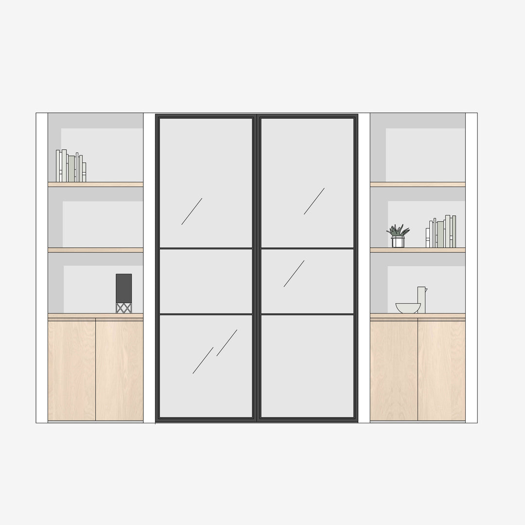 Houtmerk - Stalen En Suite deuren - maatwerk stalen schuifdeuren Deuren Houtmerk