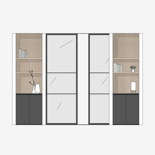 Houtmerk - Witte MDF Stollenwand - Overschilderbaar maatwerk Keukens Houtmerk   