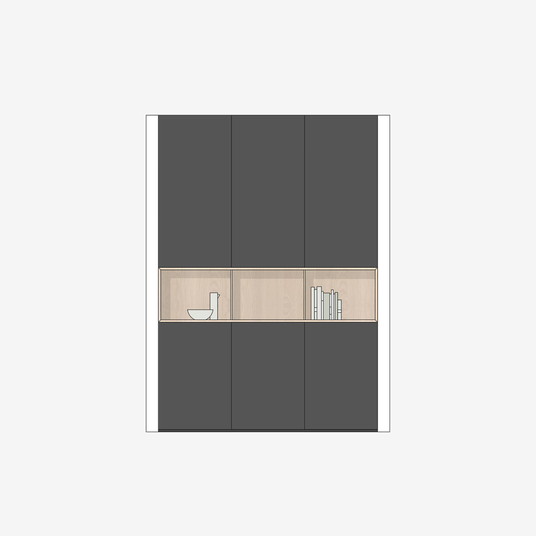 Houtmerk - Witte MDF Stollenwand - Overschilderbaar maatwerk Keukens Houtmerk