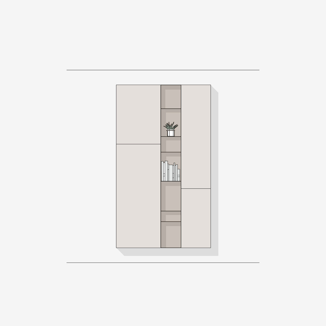 Houtmerk Domus® - Zwevende wandkast Vario - Plaatstaal open vak Kasten Houtmerk