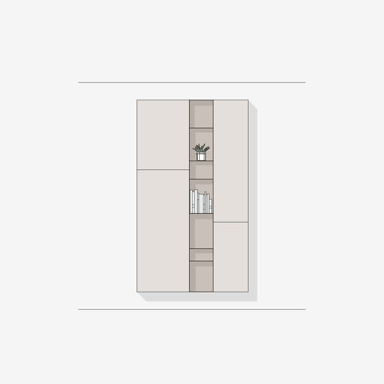 Houtmerk Domus® - Zwevende wandkast Vario - Plaatstaal open vak Kasten Houtmerk