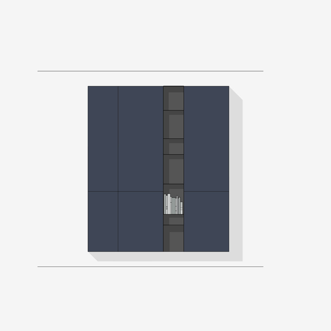 Houtmerk Domus® - Zwevende wandkast Vario - Plaatstaal open vak Kasten Houtmerk