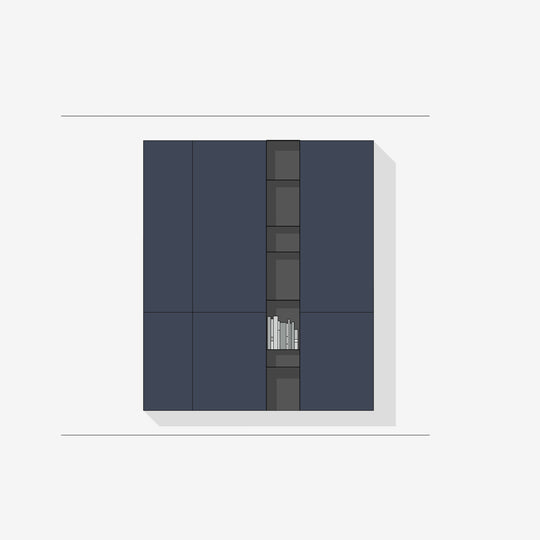 Houtmerk Domus® - Zwevende wandkast Vario - Plaatstaal open vak Kasten Houtmerk